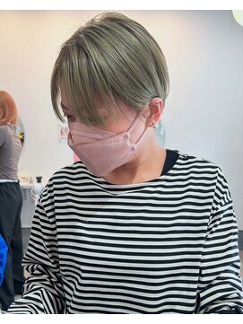 ラック 津田沼(LUCK) ミントグリーンダブルカラーインナーカラーケアブリーチ