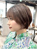30代40代大人女性/前髪ありショートボブ/ショートヘア/髪質改善