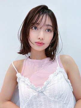 ホォレ 豊中店(fore) オリーブベージュショートミニボブグレージュブリーチレイヤー