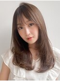 アプリコットオレンジうる艶髪20代30代40代◎サイドバング