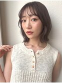 外ハネくびれショート/ダークアッシュ/大人ガーリー小顔p上尾
