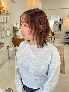 ヘアー アイス カンナ(HAIR ICI Canna) オレンジベージュ/ウルフヘア/レイヤーカット/くびれ【ノグチ】