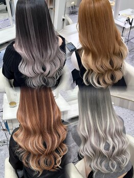 ココ エクステンション(coco extension)の写真/【地毛では挑戦しにくいカラーも、エクステで理想のデザインを楽しめる】