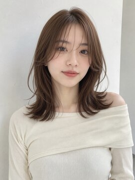 ノア(NOA) 【NOA】ナチュラル透明感カラーくびれミディヘア