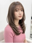 髪質改善ブリーチなしカラー顔まわりレイヤー小顔カット
