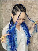 ボヘミアンコーンロウ/体育祭ヘア/お祭りヘア