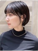 美髪にオトナかわいいホワイトグレージュネビージュショートボブ