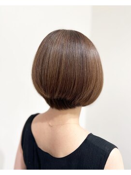 ヘアーデェカラー(hair de KOLOR) 【つくば】丸みショートボブ×シークレットハイライト30代40代