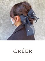 クレール 住吉店(CREER) 結婚式ヘアセット☆ビックリボンがポイントのふわふわシニヨン