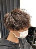 波巻きパーマ×ヘアカラーm