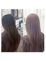 クラン ヘアーアンドスタジオ(CLAN hair & studio)&nbsp;ハイトーンカラーエクステプルエクステミルクティーベージュ