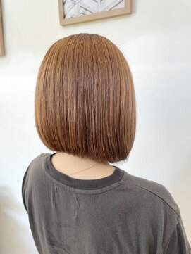 ラヴェストバイフレイスウェル(LOVEST by frace well) 前下がりボブ×ウォームベージュ