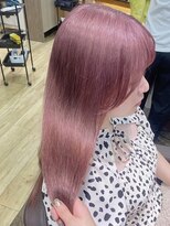 ロア 福岡天神本店(LORE)&nbsp;ダブルカラーミルクティーピンクベージュカラーハイトーンカラー