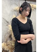 ブルーブラック　ミニボブ