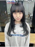 顔まわりカット/レイヤーカット/韓国/ロングセミディ/姫カット