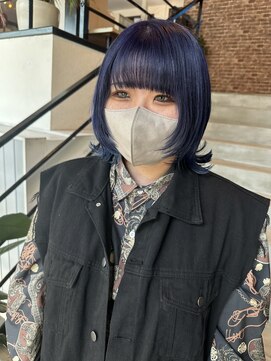 if ブルーバイオレット/ウルフカット