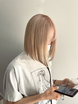 リト(riTo) 20代暗めカラーデザインカラーロングオリーブグレージュベージュ