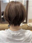 大人似合わせ30代40代50代イメチェンショート×ネビージュカラー