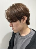 メンズマッシュセンターパートスパイラルパーマニュアンスパーマ