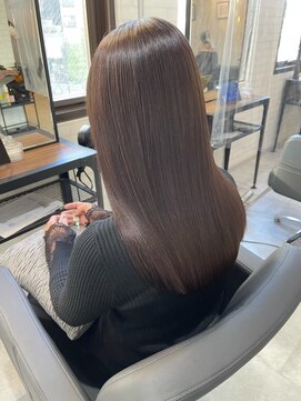 ジーナ 船橋(Zina) 髪質改善＊ロングレイヤーグレーベージュ＊美髪【Zina船橋】