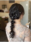編みおろしヘアアレンジ