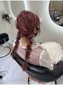 編みおろしツイン/北新地ヘアセット