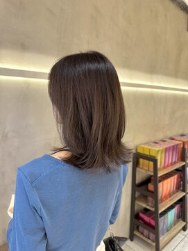 インプレッション(impression produced by LA’BO) 【札幌/impression佐藤】透明感シフォングレージュ/くびれロブ