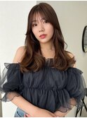 前髪 小顔 ロング ローレイヤー