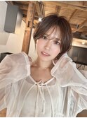 20代小顔マッシュショート/シースルーバング/透明感ヘアカラー