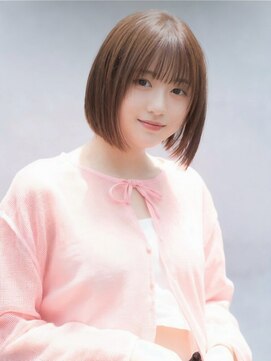 アース 大曽根店(HAIR&MAKE EARTH) earthショートレイヤーボブミルクティー丸みショートボブ