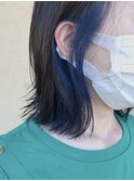 切りっぱなし外ハネボブ×インナーカラー/20代/30代/40代