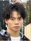 ルーズシャドウパーマセンターパート