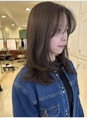 【miki】グレージュ透明感カラー顔まわりレイヤーカット30代