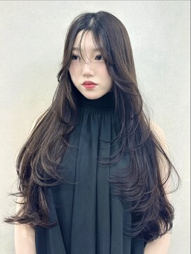 オニキス 原宿(ONYX) e135レイヤーカット髪質改善ブリーチなしダブルカラー前髪カット