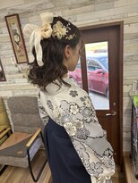 ラッコのおひるね&nbsp;ハーフアップ　袴