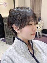 ハピネス 河原町店(Happiness)&nbsp;京都美容室　面長ショート　顔まわりカット　進詩織