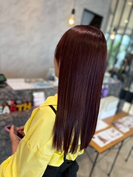 アース 南福島店(HAIR&MAKE EARTH) Berry pink 艶カラー