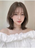 【NOA】小顔見せ韓国風ミディアムくびれレイヤー髪質改善カラー