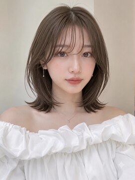 ノア 三宮店(NOA) 【NOA】小顔見せ韓国風ミディアムくびれレイヤー髪質改善カラー