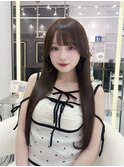 透明感チョコブラウン/ロングレイヤー【Yumi/新宿】