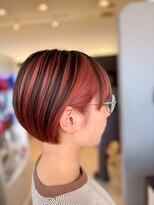 ヘアショップエヌアンドエー 久喜 栗橋店(hairshop N&A)&nbsp;暖色デザインカラーの丸みショートボブ