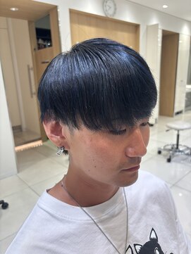 アッシュ 洋光台店(Ash) ブリーチありブルーブラックハイライト眉カット洋光台