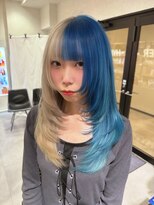 ハイパー(HYPER)&nbsp;ベージュ × ブルー　ツートンカラー