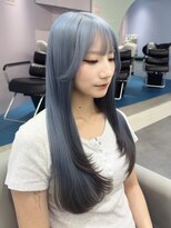アール 横浜(R)&nbsp;【MAKI】エンドカラー/ライトブルー/ケアブリーチ