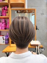 アルトル 池袋2nd(altru)&nbsp;◇大人40代50代60代ショートボブ丸みショート白髪ぼかし