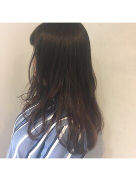 ボヌール(BonHeur) 【裾カラー】グレー×ヴァイオレット