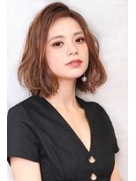 シトロン ブラン(CITRON blanc)&nbsp;大人シースルーウェーブ　無造作ルーズカール　ことりベージュ