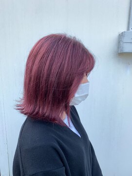 ヘアーアンドスパ メル(hair&spa m.e.l by origami) ボブ×グレープカラー