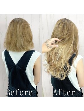 エクステ専門店あるじゃんすー 小倉店 ミルキーベージュ#シールエクステ#ラフウェーブ#小顔ヘア#小倉