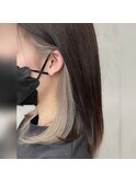 20代女子/イヤリングカラーインナーカラー/ミルクティー/韓国風